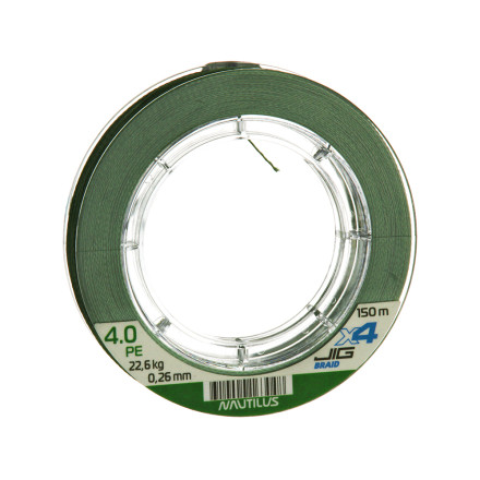 Шнур Nautilus X4 Jig Braid Green 150m #2.5 0.20мм 15.7кг