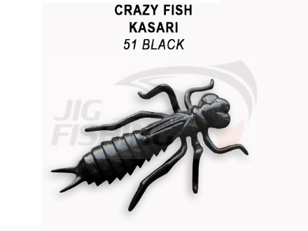 Мягкие приманки Crazy Fish Kasari Floating 1&quot; 51 Black