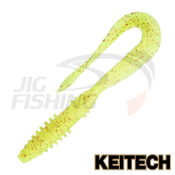 Мягкие приманки Keitech Mad Wag Mini 2.5&quot; #PAL01 Chartreuse Red Flake