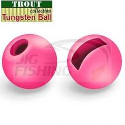 Вольфрамовые головки с вырезом Trout Fluo Pink 2.4mm 0.1gr (5шт/уп)