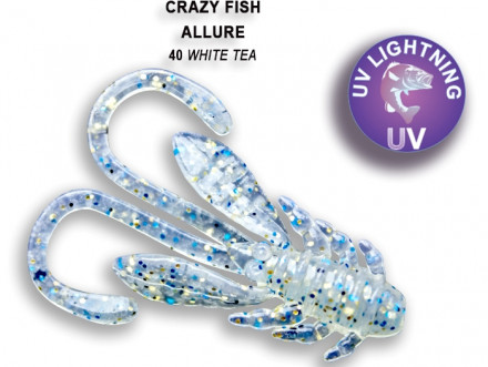 Мягкие приманки Crazy Fish Allure 1.6&quot; 40 White Tea