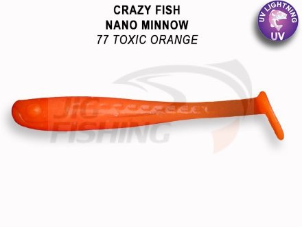 Мягкие приманки Crazy Fish Nano Minnow 1.6&quot; 77 Toxic Orange