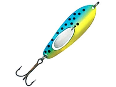 Колеблющаяся блесна Kuusamo Taimen Super 75/17 #GR/BLU/S