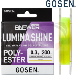 Эстер Gosen Answer Lumina Shine Polyester 200m Yellow #0.25 0.083mm 0.6kg