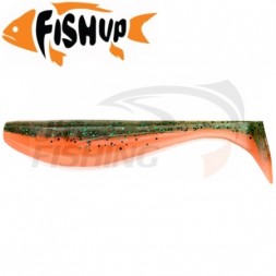 Мягкие приманки FishUp Wizzle Shad 3&quot; #205 Green Pumpkin Flo Orange