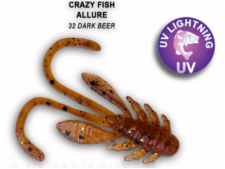 Мягкие приманки Crazy Fish Allure 1.6&quot; 32 Dark Beer