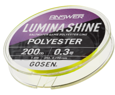 Эстер Gosen Answer Lumina Shine Polyester 200m Yellow #0.3 0.090mm 0.72kg