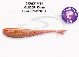 Мягкие приманки Crazy Fish Glider 2.2&quot; 12 Ultraviolet