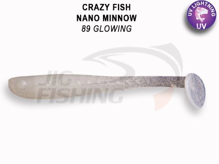 Мягкие приманки Crazy Fish Nano Minnow 1.6&quot; 89 Glowing