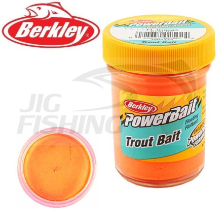Паста форелевая Berkley Natural Scent Trout Bait 50gr Fluo Orange Cheese