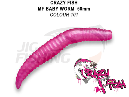 Мягкие приманки Crazy Fish MF Baby Worm Floating 2&quot; #101 (Cheese)