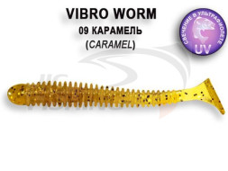 Мягкие приманки Crazy Fish Vibro Worm 2&quot; 09 Caramel