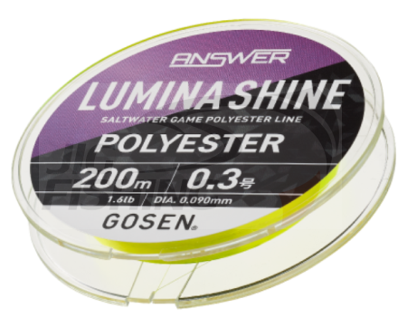 Эстер Gosen Answer Lumina Shine Polyester 200m Yellow #0.4 0.104mm 0.85kg