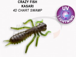 Мягкие приманки Crazy Fish Kasari Floating 1&quot; 4D Chart Swamp