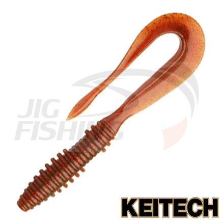 Мягкие приманки Keitech Mad Wag Mini 3.5&quot; #PAL07 Motor Oil red Flake