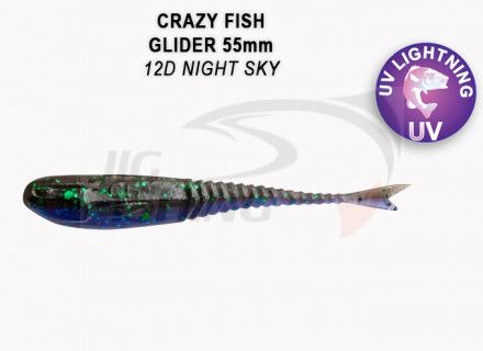 Мягкие приманки Crazy Fish Glider 2.2&quot; 12D Night Sky
