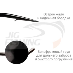 Вольфрамовая джиг-головка CF Black 0.45gr (6шт/уп)