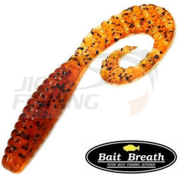 Мягкие приманки Bait Breath Curly Grub 2.5&quot; #Ur22 Orange Pumpkin Seed