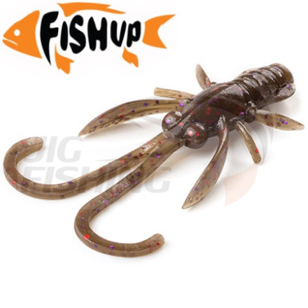 Мягкие приманки FishUp Baffi Fly 1.5&quot; #050 Green Pumpkin Brown/Red &amp; Purple