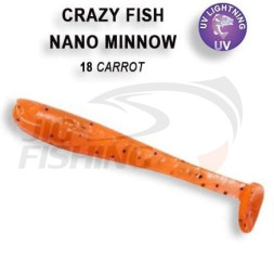 Мягкие приманки Crazy Fish Nano Minnow 2.2&quot; #18 Carrot