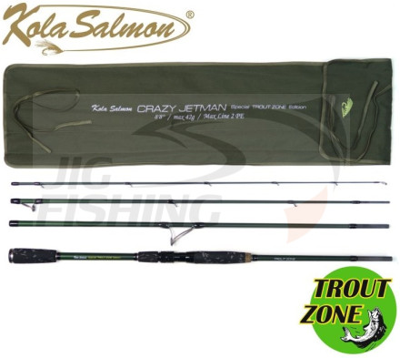 Спиннинг Kola Salmon Crazy Jetman 9&#039;6&#039;&#039;/4 Trout Zone Edition 2.92m max 65gr