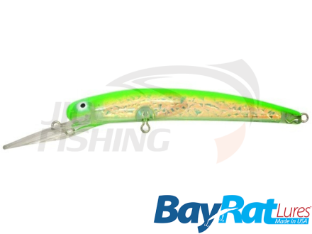 Воблер BayRat Lures Long Extra Deep 140F 14gr #Green Flash