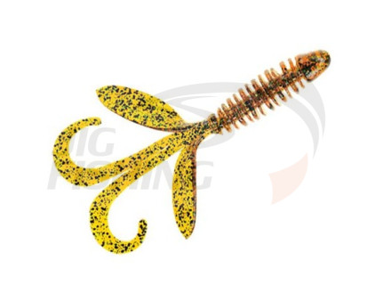 Мягкие приманки YUM F2 Wooly Hawgtail 4.5&quot; #Pumpkin Pepper Green