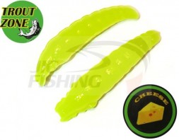 Мягкие приманки Trout Zone Paddle 2&quot; #Chartreuse Cheese (9шт/уп)