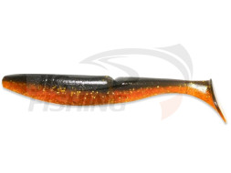 Мягкие приманки Sawamura One'up Shad 4&quot; #108 Black Top Orange