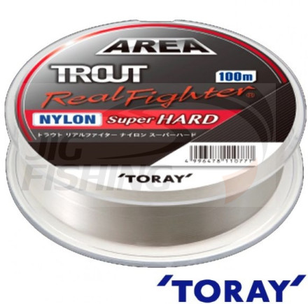 Монофильная леска Toray Trout Real Fighter Nylon Super Hard 100m #0.4 0.104mm 2.5lb