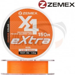 Шнур Zemex Extra PE X4 150m Orange #0.4 0.104mm 2kg