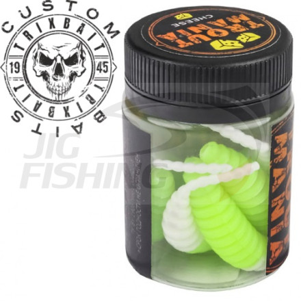 Мягкие приманки Trixbait Trout Mania Shishka 2.8&quot; #202 Chartreuse White Cheese