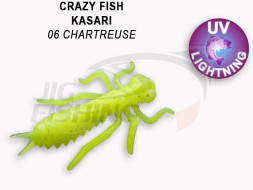 Мягкие приманки Crazy Fish Kasari 1.6&quot; 06 Chartreuse