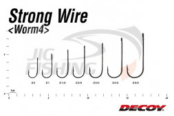 Крючки Decoy Strong Wire Worm 4 #1