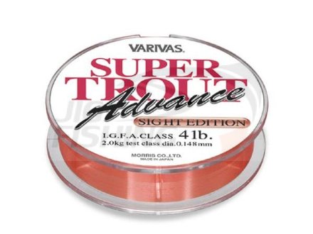 Монофильная леска Varivas Super Trout Advance Sight Edition 91m 6Lb