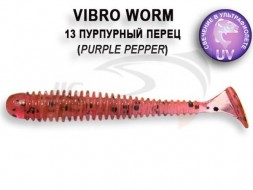Мягкие приманки Crazy Fish Vibro Worm 2&quot; 13 Purple Pepper