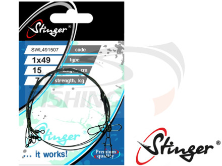 Поводок  Stinger 49 нитей 150mm 7kg