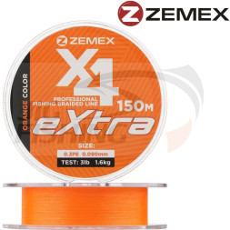 Шнур Zemex Extra PE X4 150m Orange #0.5 0.117mm 2.2kg