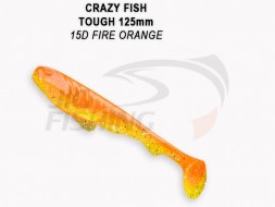 Мягкие приманки  Crazy Fish Tough 5&quot; #15D Fire Orange