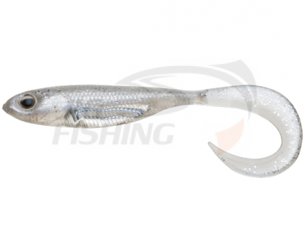 Мягкие приманки Fish Arrow Flash J Grub SW 4.5&#039;&#039; #100 Shirasu Silver