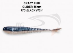 Мягкие приманки Crazy Fish Glider 2.2&quot; 17D Black Fish