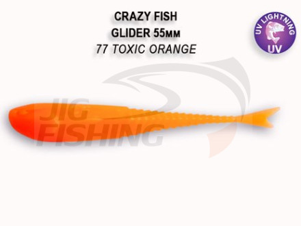 Мягкие приманки Crazy Fish Glider 2.2&quot; 77 Toxic Orange