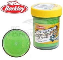 Паста форелевая Berkley Natural Scent Trout Bait 50gr Spring Green Glitter Pellets