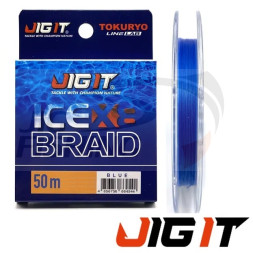 Плетёный шнур Jig It x Tokuryo Ice Braid X8 PE Blue 50m #2.5 0.22mm 18.2kg
