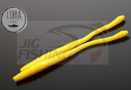 Мягкие приманки Libra Lures Dying Worm 80mm #007 Yellow