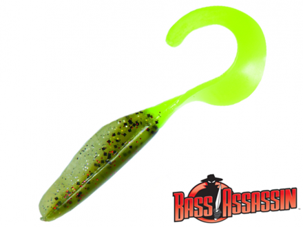 Мягкие приманки Bass Assassin Curly Shad 4&quot; #CSA26214 Chiken On A Chain