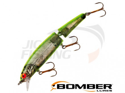 Воблер Bomber Jointed Long A B15J 119F #XSICH Silver Flash Chartreuse Back