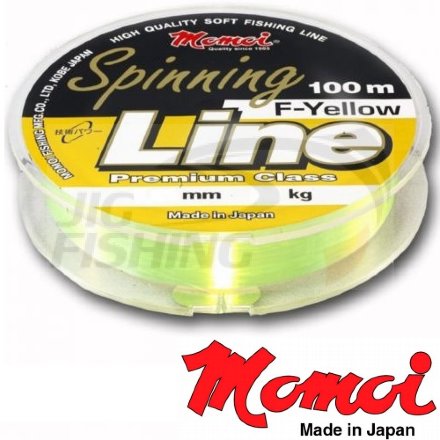 Монофильная леска Momoi Spinning Line F-Yellow 100m #0.18mm 4kg
