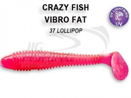 Мягкие приманки Crazy Fish Vibro Fat 2.8&quot; 37 Lollipop