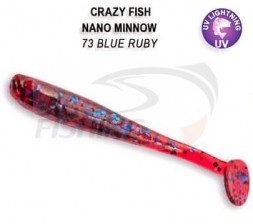 Мягкие приманки Crazy Fish Nano Minnow 2.2&quot; #73 Blue Ruby